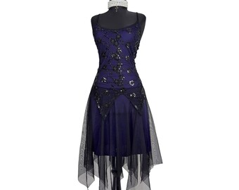 Vintage Gothic Dress , Y2K Prom Ballgown , Beaded Dress