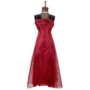 Gothic Burgundy Glitter Dress Vintage Formal Dress Vintage Ball Gown Dress