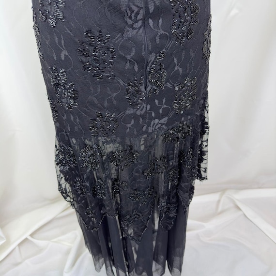 Vintage Beaded Gothic Prom Dress , Beaded Embroid… - image 5