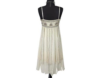 Vintage Sue Wong Seide Perlen Stickerei Kleid