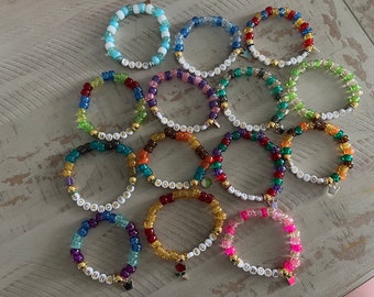 Disney Princess Themed Friendship Bracelets (Various Options Available)  Rapunzel, Cinderella, Ariel, Tiana, Jasmine, Aurora, Snow White