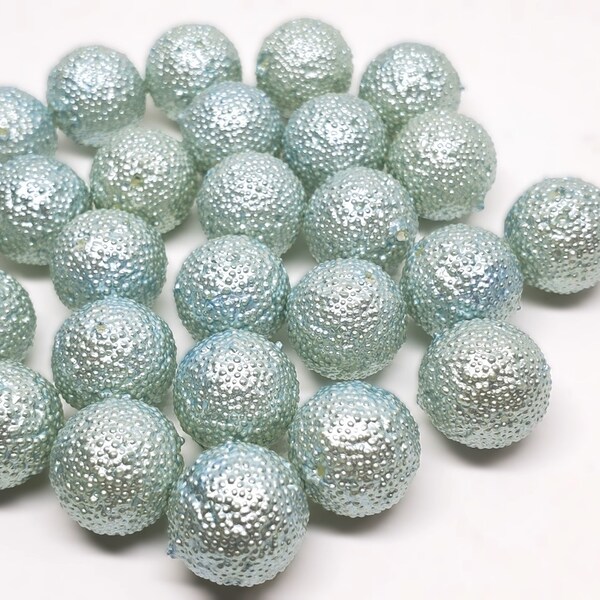 Pearlized Green Textured Bead EB86