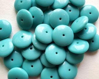 Vintage Japanese Blue Lentil Beads EB43