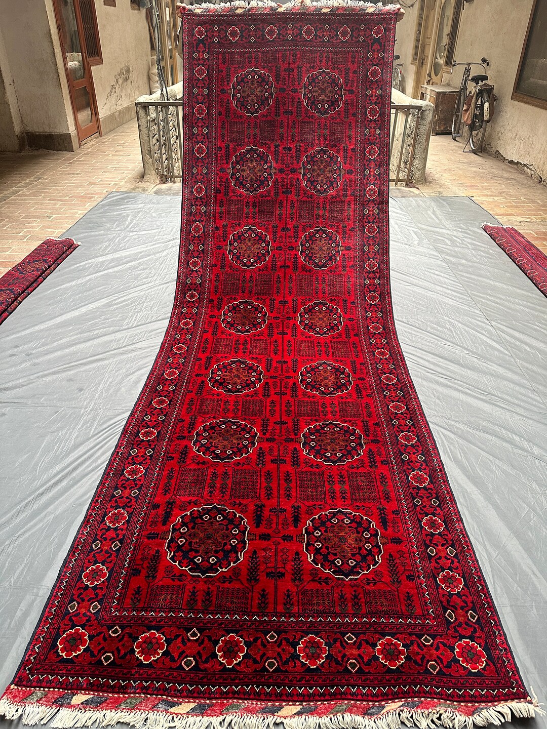 Gandom Design Afghan Khamyab Gandom Wool Runner Rug: Oriental Style (4x13 Ft) - Etsy