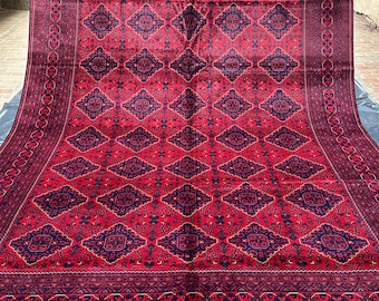 10x13 Afghan Khamyab Kalisa Rug: Handmade Wool Tribal Rug