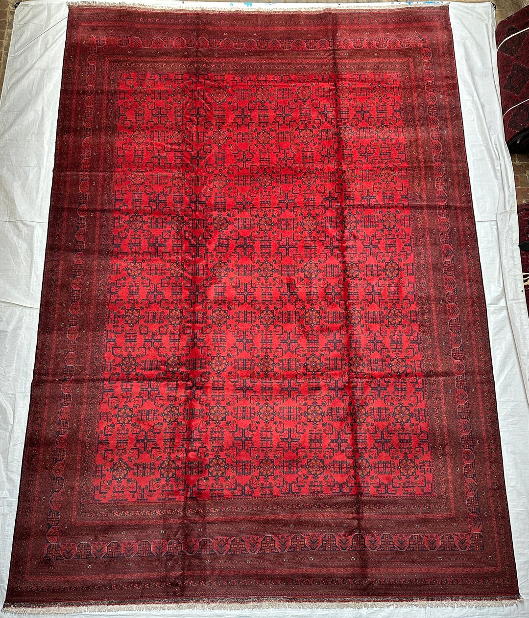 Khalabar Rug Custom Khal Muhammadi Rug: Afghan Red Wool Tribal Rug - Etsy