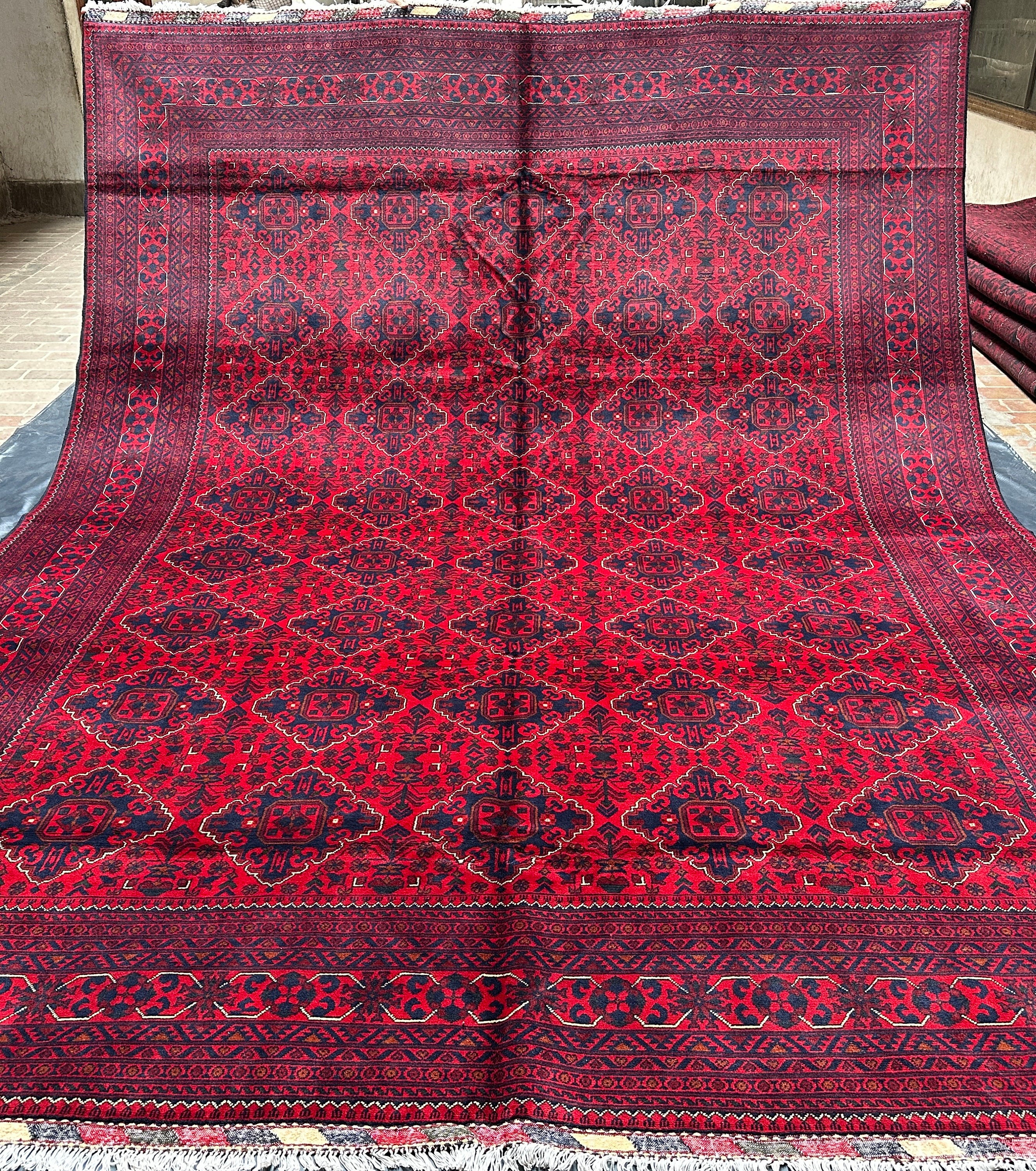 10x13 カリサ ハンドメイドウールラグ：アフガニスタン トルクメン