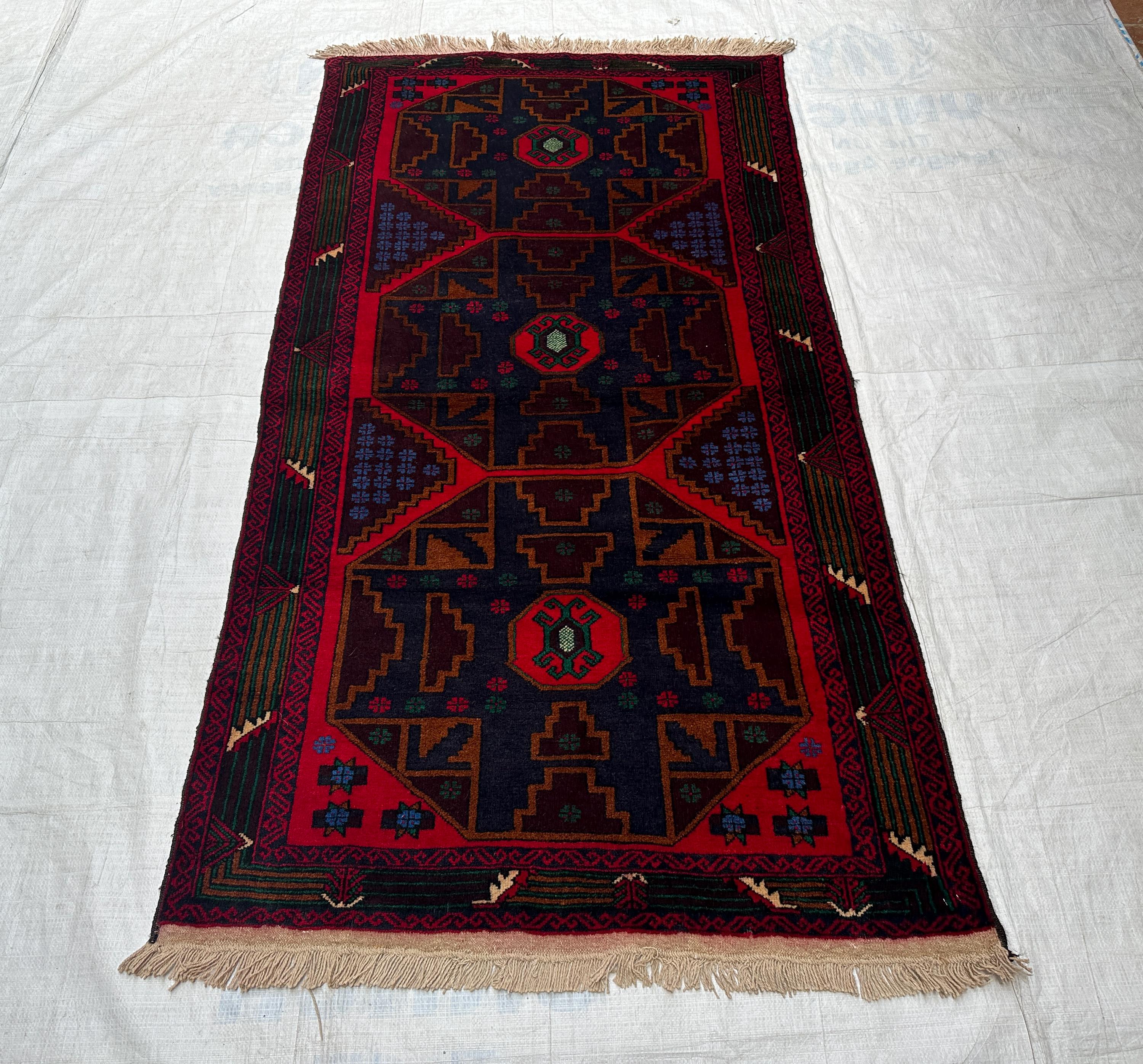 バルーチデザイン ウールラグ 赤 59x46 バルーチデザイン ウールラグ 赤 59x46 バルーチデザイン ウールラグ