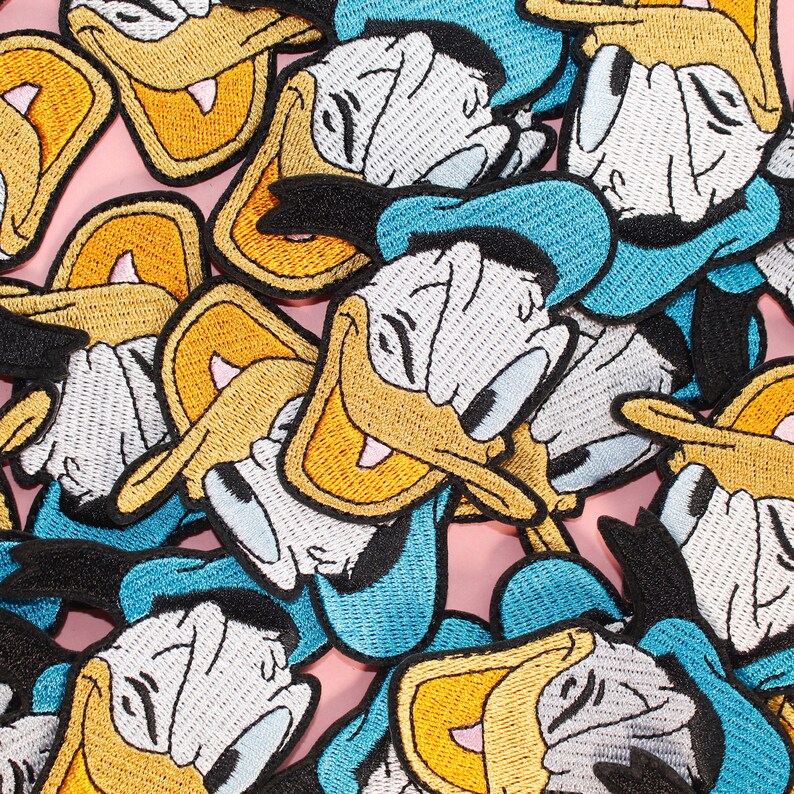 Donald Duck Embroidered Patch, Daisy Duck Embroidered Patch, Iron in