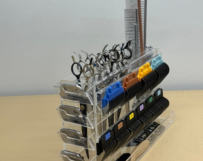Multi Tool Organizer Holder for Wall or Table Top 8 Scissors 4 Combs 8