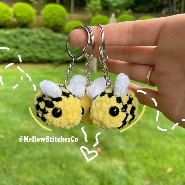 Crochet Bee Keychain - Etsy