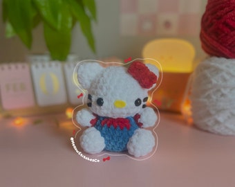 Peluche de gatito de ganchillo / Gato de peluche hecho a mano, 4,5 pulgadas