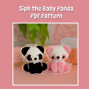 Modèle au crochet Siph le bébé panda | Modèle de crochet numérique PDF Panda | MellowStitchesCo