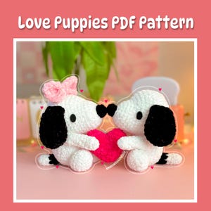 Virkmönster för kärleksvalp i PDF-format | Digitalt virkmönster | MellowStitchesCo