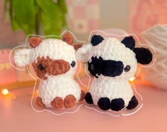 Peluche de vaca de ganchillo / Animal de peluche de vaca / Lindos peluches de ganchillo / MellowStitchesCo
