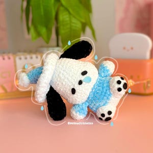 SONDERFARBEN Sleepy Pocha Welpe Gehäkelte Plushie | Pocha Pup handgemachte Plüsch | MellowStitchesCo