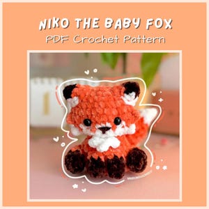 Patrón de crochet de Niko el zorro bebé / Patrón de crochet digital / MellowStitchesCo