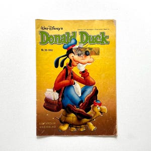 Vintage 1990 Donald Duck No 39 Comics Retro Magazine Brother Mickey Gooy Observatory Disney Cartoon Collectible Memorabillia Gifts For Him