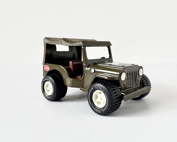 Vintage 1960s TONKA Truck Mini Army Military JEEP G-452-8, Pressed