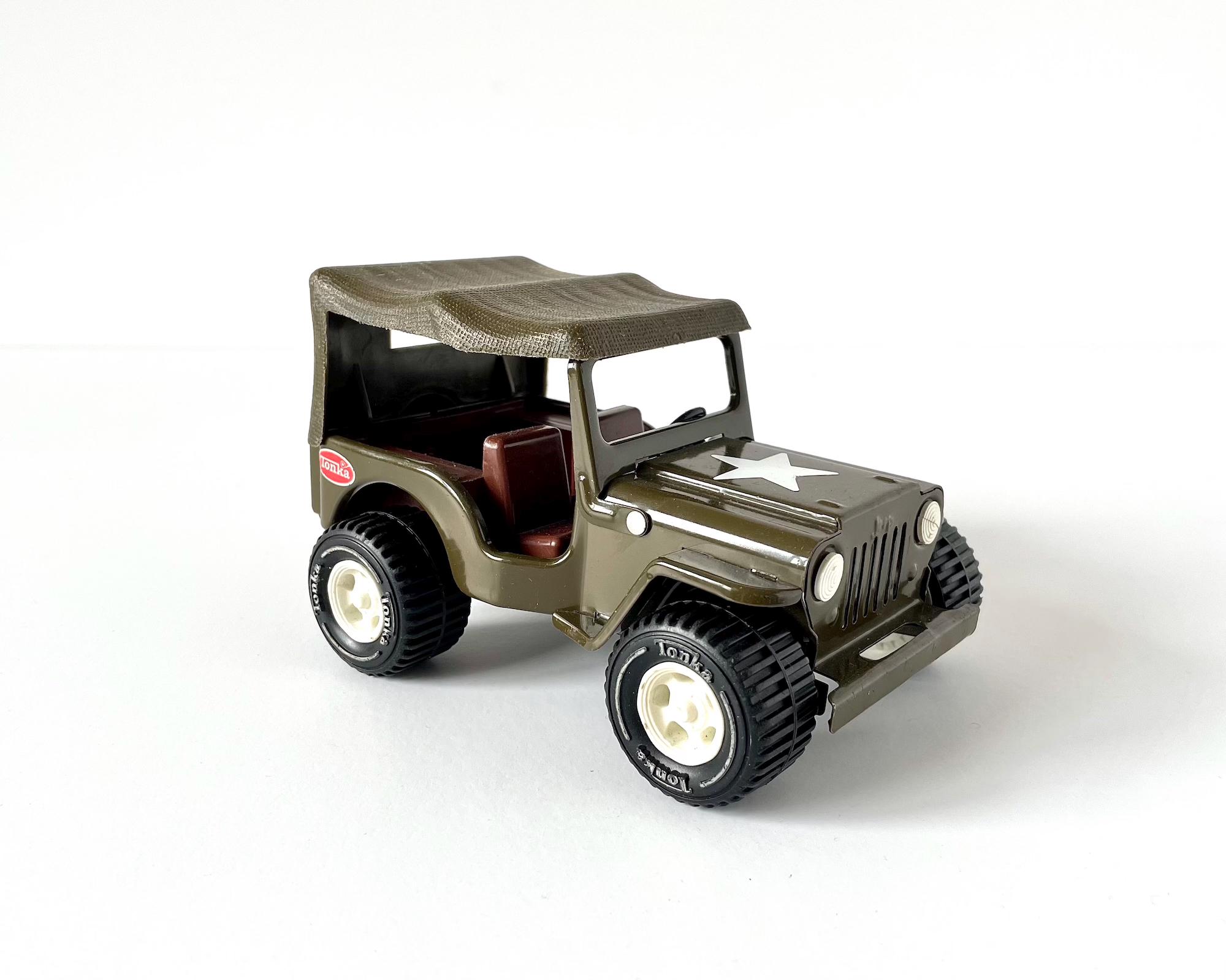 Vintage 1960s TONKA Truck Mini Army Military JEEP G-452-8, Pressed