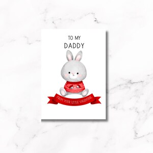 Carte de Saint-Valentin pour papa | « Votre petit valentin », carte imprimable personnalisée, cadeau émouvant d'un enfant, cadeau unique