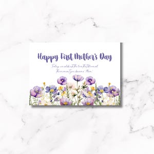 Tarjeta del Día de la Madre, imprimible, primer Día de la Madre, diseño inspirado en la fe, descarga instantánea, regalo para mamá primeriza