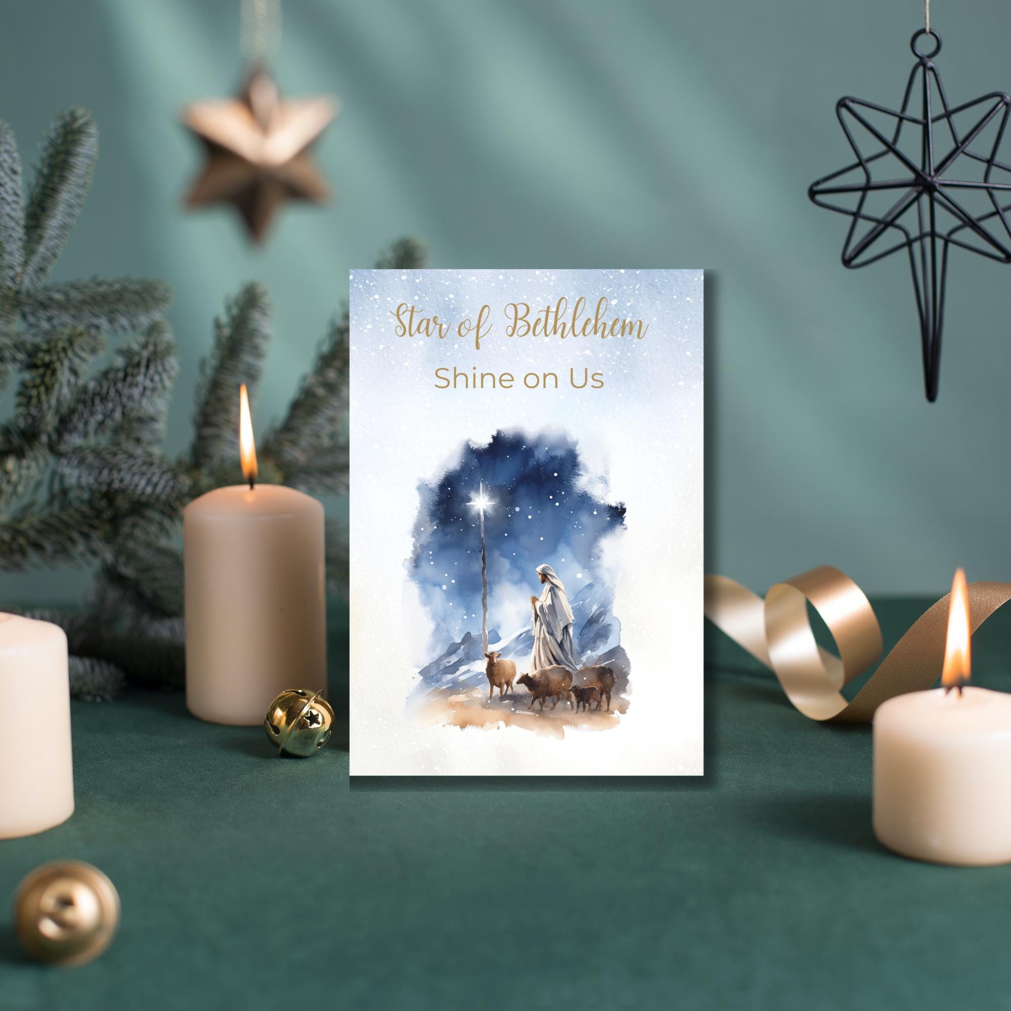 Nativity Message Christmas Card Set, Nativity Scenes, Printable Templates, Bible Verses ...