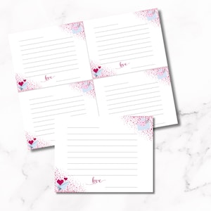 Afdrukbare notitiekaart, blanco briefpapier voor gepersonaliseerde berichten, oprechte berichten, ideaal cadeau voor vrienden en familie