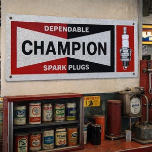 Champion Spark Plug Sign - Etsy