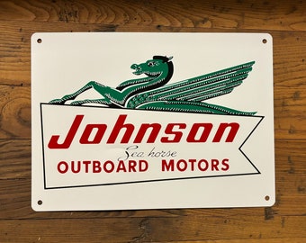 Johnson Outboard Motors Metal Sign Vintage reproduction