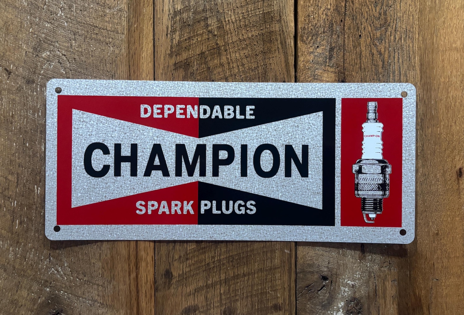 Champion Spark Plugs Sign: Vintage Service Station Wall Art, Garage ...