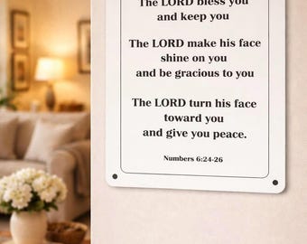 Numbers 6:24-26 Metal Sign – Christian Scripture, Blessing & Peace