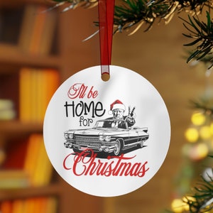 Trump I&#39;ll Be Home for Christmas Ornament, Donald Trump 2024 Tree Ornament, Funny Republican Christmas Family Party Favor, Trump Santa Car