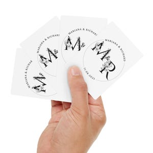 Custom Wedding Playing Cards, Personalized Couple Wedding Gift, Bachelorette Poker Cards, Floral Playing Cards, Minimalist Wedding Album