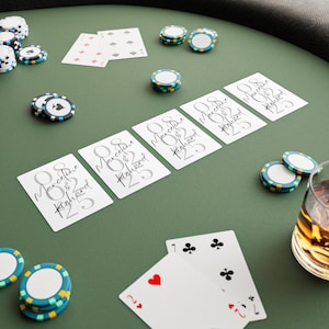 Custom Wedding Playing Cards, Personalized Couple Wedding Gift, Bachelorette Poker Cards, Aesthetic Playing Cards, Minimalist Wedding Album