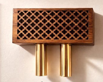 Custom Birch Wood Doorbell Cover | Modern Laser-Cut Chime Box Design