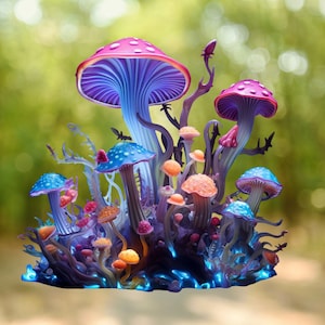 Mystieke Mushroom Collection Willekeurige vinylstickers, gratis verzending! Perfect voor laptops, anime-liefhebbers, waterdichte hydroflessen en feestplezier