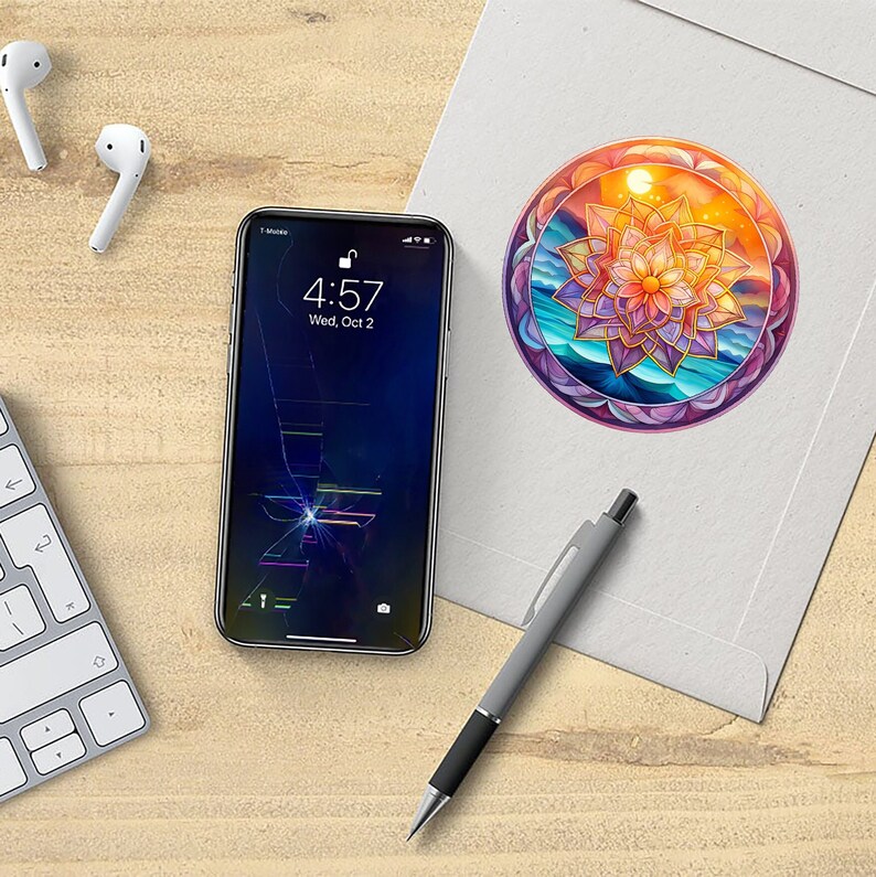 Integration Trippy Scene Sticker - Psychedelic Landscapes, Unique ...