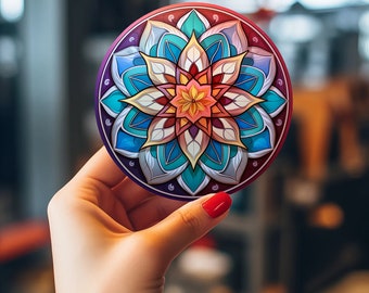 Holografische psychedelische stickers - waterdichte stickers voor laptops, auto's en meer