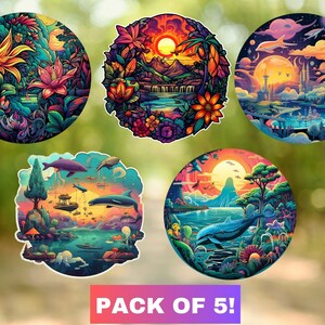 Fantasy Fusion stickerbundel, mystieke scènestickers voor dromerige kunst en creatieve expressie