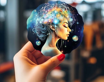 Psychedelische Trippy Laptop Sticker Set - Holografische stickers voor waterdichte en kleurrijke laptopsticker - Unieke kousvuller