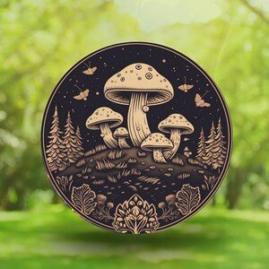 Pilz Aufkleber | Nature Laptop Aufkleber - Ästhetische Planer-Aufkleber, Pilz-Kunst für Laptop, Wasserflasche und Handyhülle