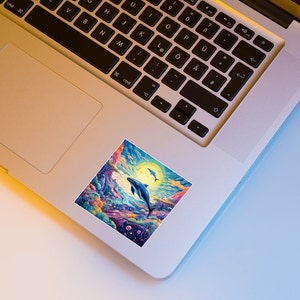 Delphin Aufkleber, Delphin Aufkleber, Laptop Aufkleber, Telefon Aufkleber, Delfin Aufkleber, Tier Aufkleber, Auto Aufkleber, Wasserflasche Aufkleber und mehr