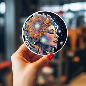 Paquete de pegatinas holográficas psicodélicas Trippy - Calcomanías para portátiles, pegatinas impermeables para coches, arte psicodélico colorido - Relleno de medias único