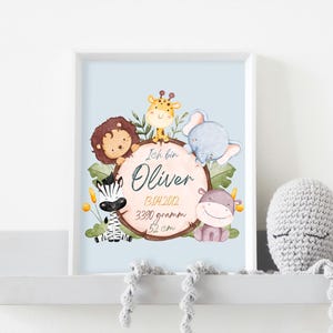 Baby poster birth poster name poster birth dates poster birth gift personalized birth board digital