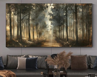 Original Forest Landscape Oil Painting on Canvas,large Wall Art ...