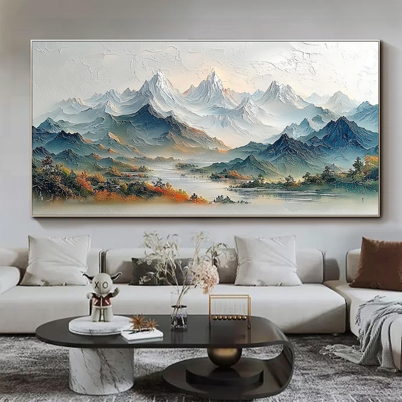 3D Textured Mountain Abstract Oil Painting HP#2845