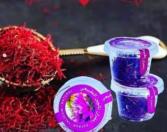 Organic red saffron 0.5g to 100g, authentic Moroccan saffron, harvested in 2024.