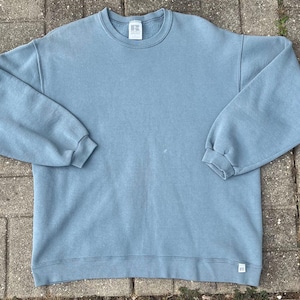 Vintage 90s Russell Athletic Teal Blank Crewneck