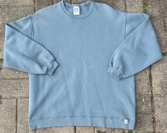Vintage 1990s Russell Athletics Blank Navy Full Zip Hoodie